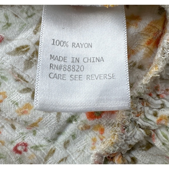 Cynthia Rowley fairy floral half sleeve bohemian Multicolor Blouse - Picture 8 of 11